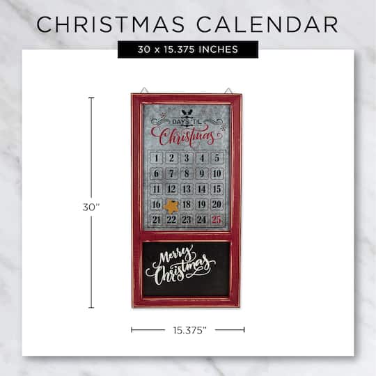 DII® Chalkboard & Galvanized Tin Days 'Til Christmas Advent Calendar